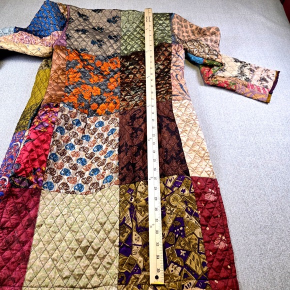 Sacred Threads Patchwork Quilted Jacket Women's S/M Boho Hippie Artsy Color NEW - Picture 8 of 9